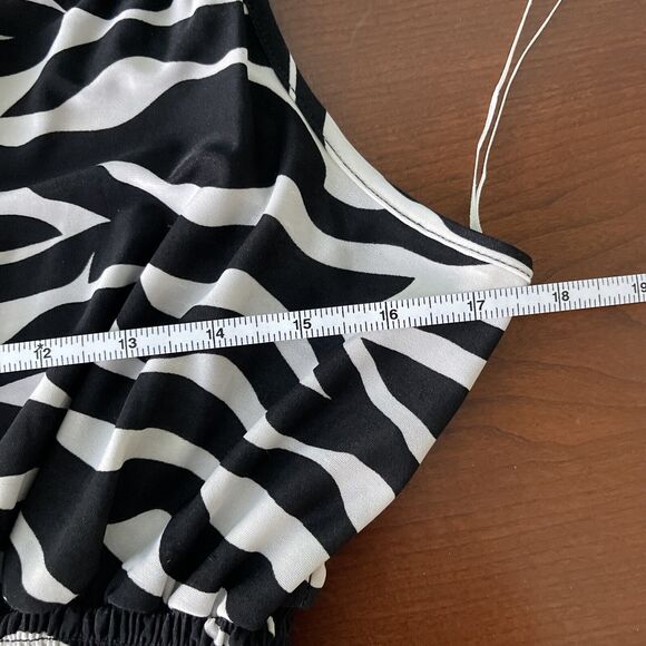 Mushbaby Sienna Rose Inc Zebra Print Sleeveless V-Neck Maxi Dress, Size XL - Picture 8 of 13